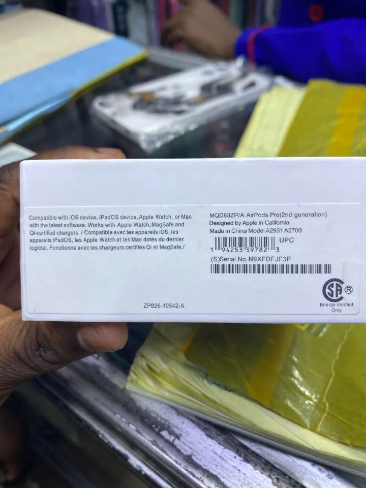 Apple Original AirPods Pro (2nd Gen) Wireless Earbuds, Up to 2X More Active Noise Cancelling, Adaptive Transparency, Personalized Spatial Audio MagSafe Charging Case (Lightning) Bluetooth Headphones