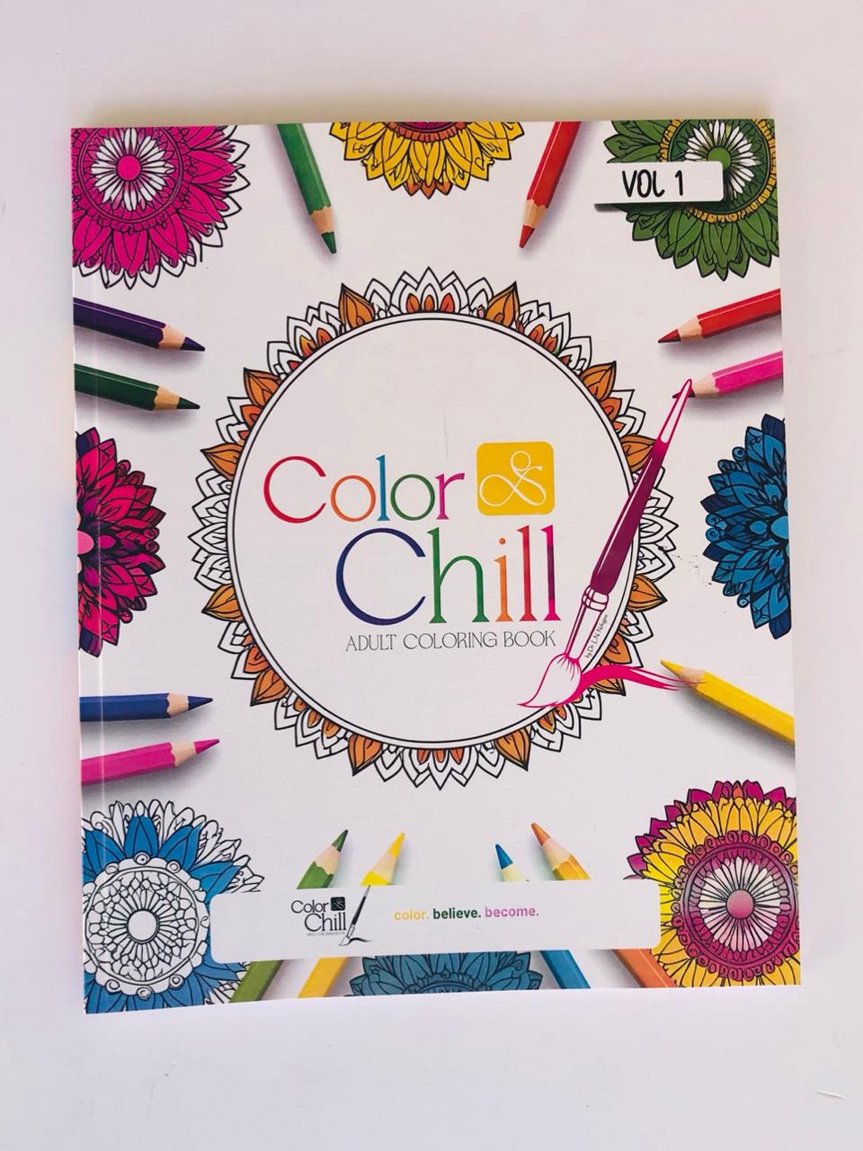 Coloring Book For Adults Bundle – 64 Pages + 24 Color Pencils | Free Surprise Gift Inside | Mindfulness & Relaxation