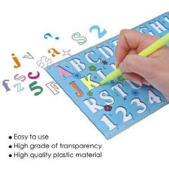 2 Piece Stencil Ruler Set (A-Z & 1-9)
