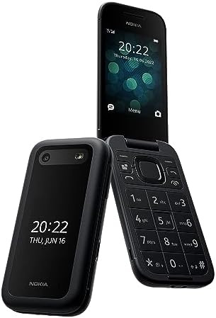 Nokia 2660 Flip Mobile Phone Classic 2.8" IPS LCD SCREEN DISPLAY 128MB +48MB RAM - 4G-Dual SIM- 1450mAh battery capacity Long Battery Life - FEATURE PHONE