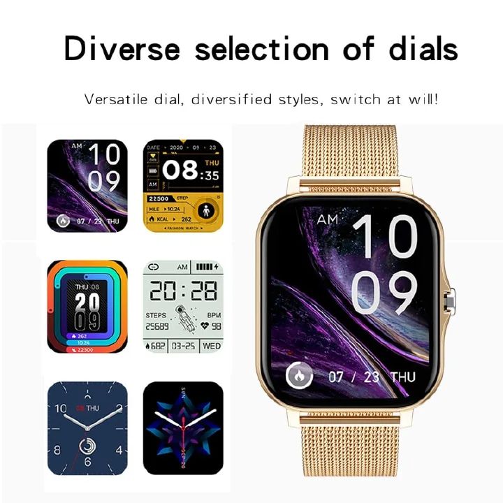 Smart Watch Fitness Bluetooth Call Connected Steel Watches Waterproof Man/Women Smartwatch Full Touch Screen Digital Sport Watch Heart Rate Fitness Tracker For Android IOS
Smart Watch Fitness
