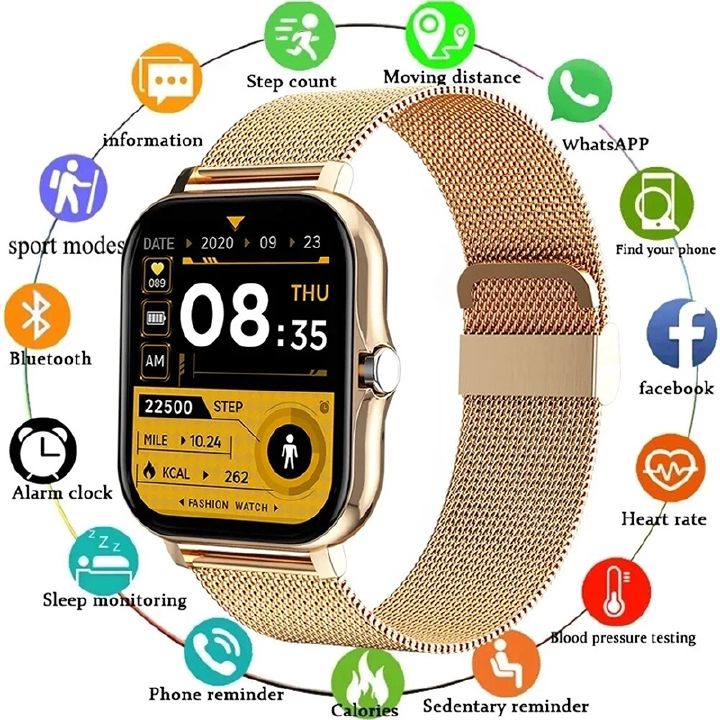 Smart Watch Fitness Bluetooth Call Connected Steel Watches Waterproof Man/Women Smartwatch Full Touch Screen Digital Sport Watch Heart Rate Fitness Tracker For Android IOS
Smart Watch Fitness