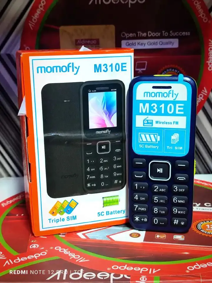 Momofly M310E Triple SIM Feature Phone – Bluetooth, Wireless FM, Torch, 5C Battery FEATURED PHONE /BUTTONED PHONE/KABAMBE