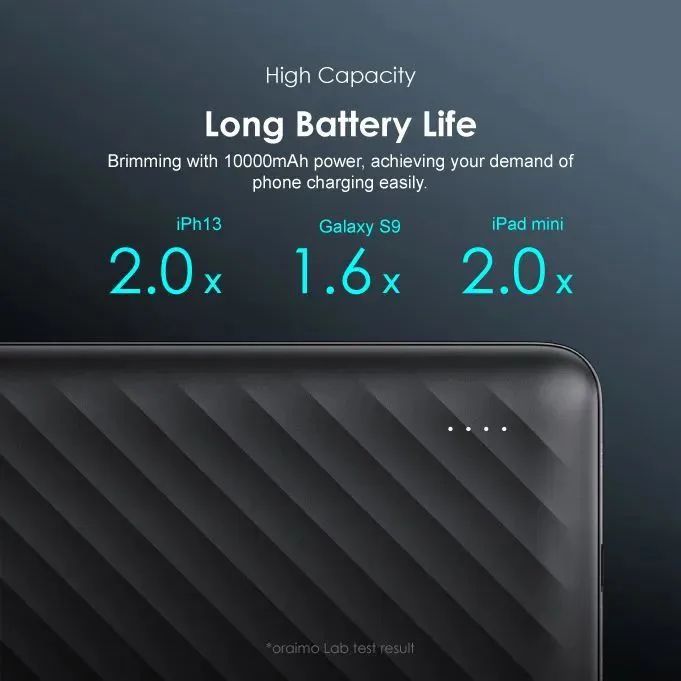 Oraimo Power Bank 30000mAh 27000mAh 20000mAh 10000mAh Toast 10 Flash OPB P118D 10000mAh 12W Power Bank 2.4A Slim &Portable Powerbank OPB P118D, fast charging Phone Smartphone Power Bank