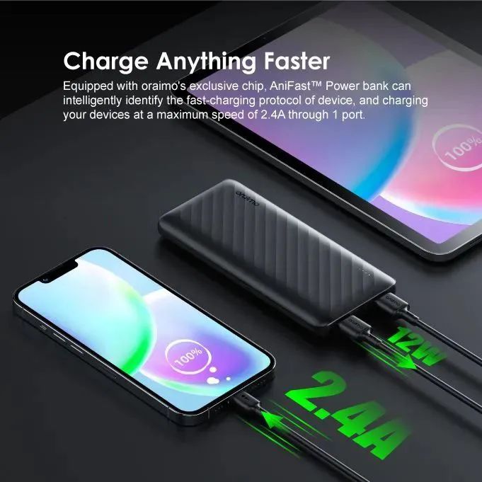 Oraimo Power Bank 30000mAh 27000mAh 20000mAh 10000mAh Toast 10 Flash OPB P118D 10000mAh 12W Power Bank 2.4A Slim &Portable Powerbank OPB P118D, fast charging Phone Smartphone Power Bank