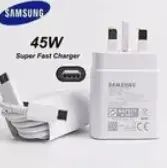Samsung 45W Original Super Fast Charger With 5A C To C Fast Cable.Experience 45W for all
ORIGINAL SAMSUNG 45W PD CHARGER ADAPTER WITH CABLE TYPE C TO C FASTER SAMSUNG CHARGER 45 WATTS ON OFFER