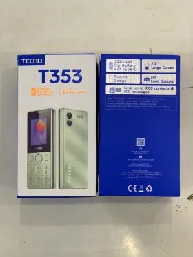 New Arrivals!!! Original TECNO T353 FEATURE PHONE, 2.4" DISPLAY ,3000mAh MASSIVE BATTERY STYLISH DESIGN,SAVE UP TO 1000 CONTACTS AND 500 MESSAGES