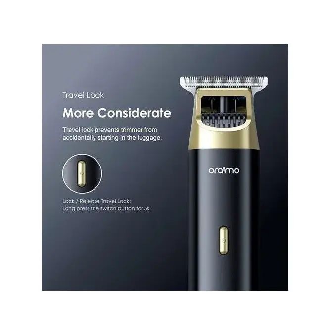 NEW ARRIVALS!! OFFER ORAIMO OPC-TR12 SMART HAIR TRIMMER 2 -HIGH-PERFORMANCE MOTOR LONG-LASTING BATTERY ADJUSTABLE SPEED MULTI-FUNCTIONAL USAGE TRAVEL LOCK DURABLE BLADES