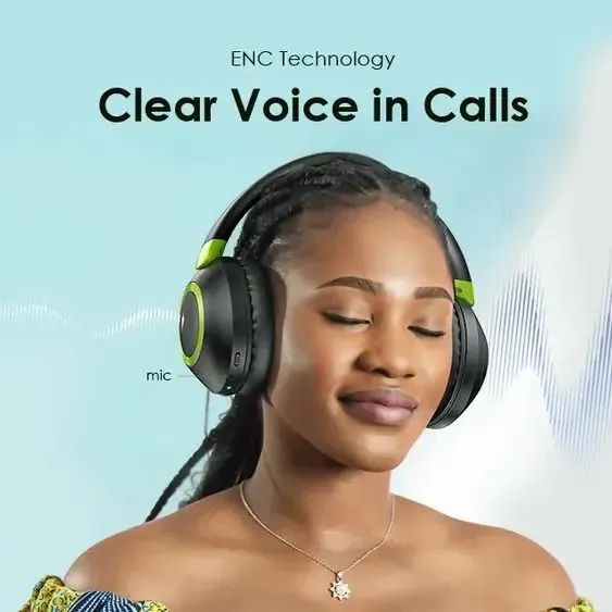 Oraimo i12 Wireless Headset – Super Bass Wireless Bluetooth Headphones With Microphone and Noise Cancellation Gaming Headset Stereo HiFi Earphones- (Random of Black, white, green and Pink)