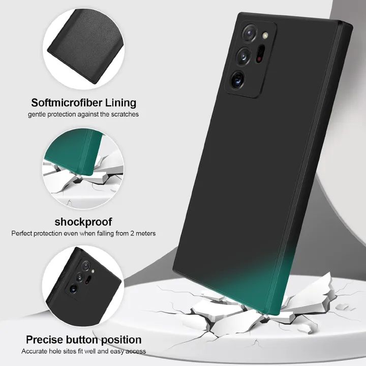Silicone Case for Samsung Note 20 Ultra, Soft Silicone Gel Rubber with Slim Fit Shockproof Protection, Liquid Silicone Phone Cover for Samsung Galaxy Note 20 Ultra