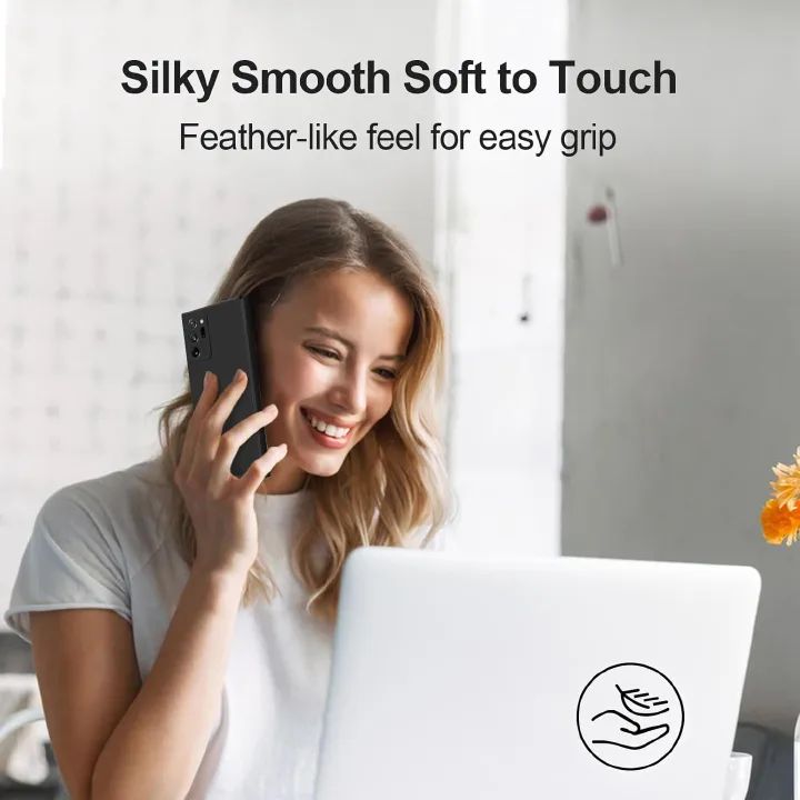 Silicone Case for Samsung Note 20 Ultra, Soft Silicone Gel Rubber with Slim Fit Shockproof Protection, Liquid Silicone Phone Cover for Samsung Galaxy Note 20 Ultra