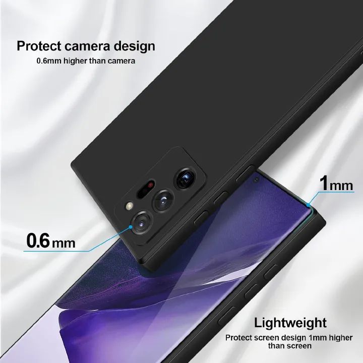 Silicone Case for Samsung Note 20 Ultra, Soft Silicone Gel Rubber with Slim Fit Shockproof Protection, Liquid Silicone Phone Cover for Samsung Galaxy Note 20 Ultra