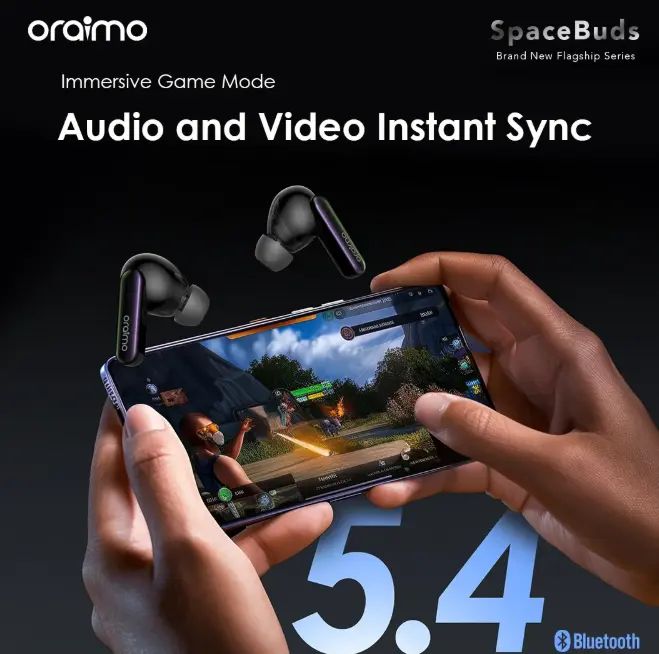 OFFER 🔥 ORAIMO SpaceBuds OTW-630 Wireless Earbuds with Active Noise Cancellation ANC, Deep Bass Premium Sound, Crystal Clear Calls, Comfortable Fit, Long Battery Life for Music and Calls and Travel