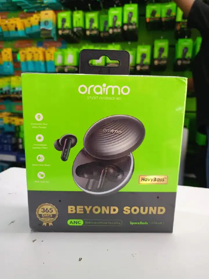 OFFER 🔥 ORAIMO SpaceBuds OTW-630 Wireless Earbuds with Active Noise Cancellation ANC, Deep Bass Premium Sound, Crystal Clear Calls, Comfortable Fit, Long Battery Life for Music and Calls and Travel
