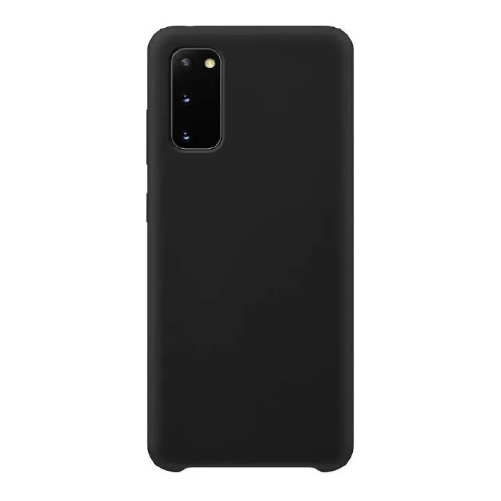 Silicone Case for Samsung Galaxy S20, S20+, S20 Ultra, S20 FE (Choose Correctly for your phone model), s20 Series, Black/Navy Liquid Silicone Phone Cover for Samsung S20, S20 Plus, S20 Ultra, S20 FE