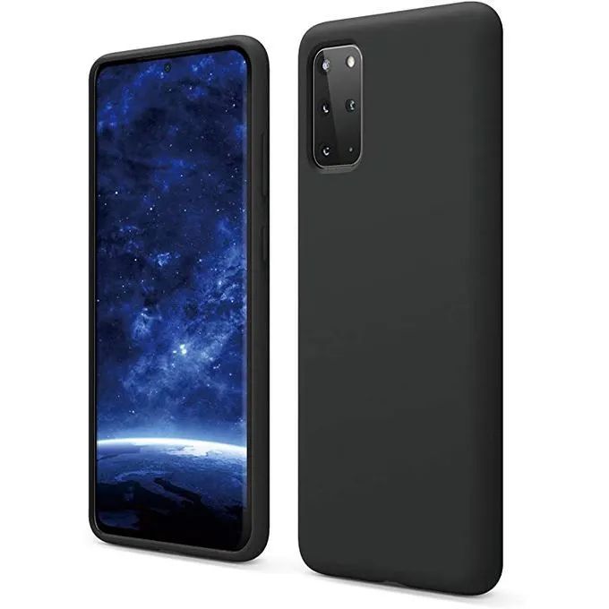 Silicone Case for Samsung Galaxy S20, S20+, S20 Ultra, S20 FE (Choose Correctly for your phone model), s20 Series, Black/Navy Liquid Silicone Phone Cover for Samsung S20, S20 Plus, S20 Ultra, S20 FE