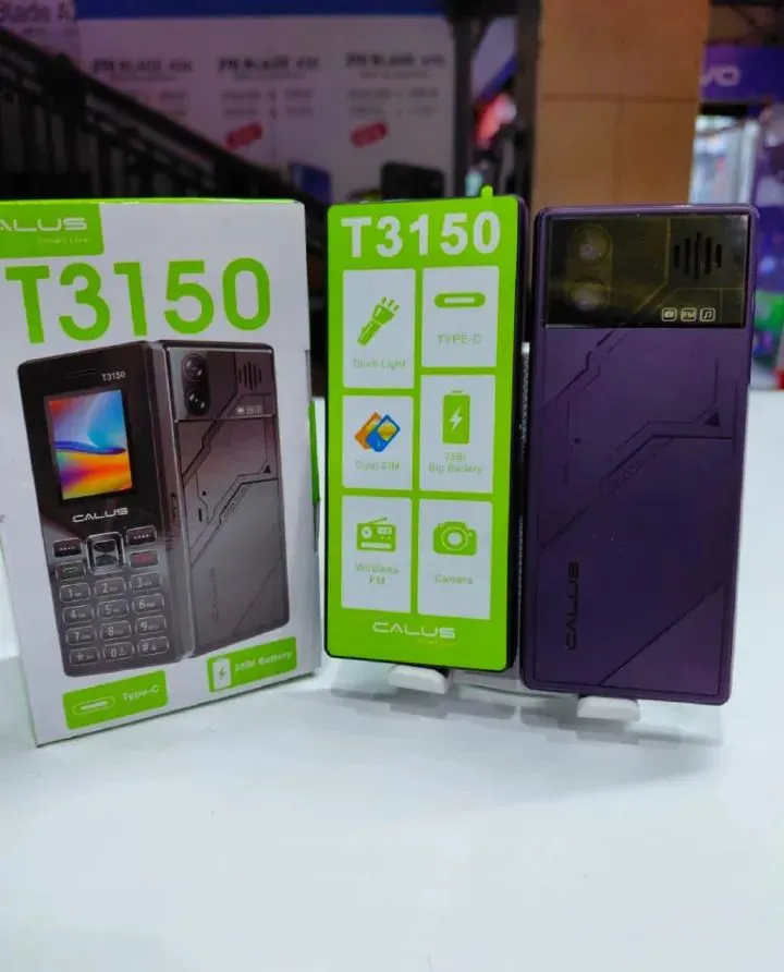 [NEW ARRIVALS!!!!]CALUS T3150 phone 2.0" LARGE screen 25BI Battery wireless FM Torch light dual sim bright torch CALUS smart live Type C charging featured phone