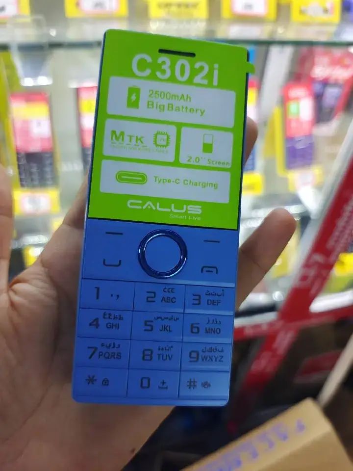 [NEW ARRIVALS!!!!]CALUS C302i phone 1.77" screen Display 2500 Battery Capacity wireless FM Torch light dual sim bright torch CALUS smart live Type C charging featured phone