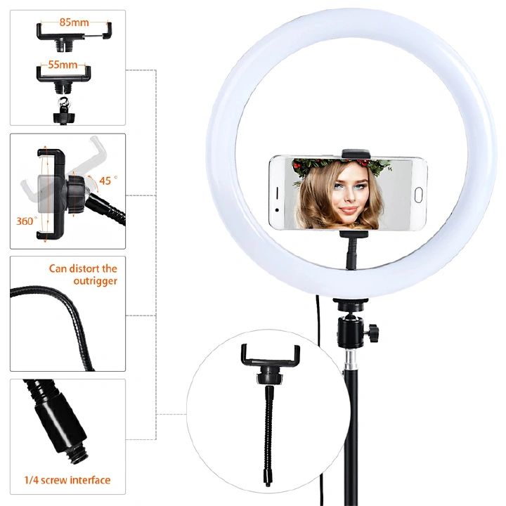 BLACK FRIDAY OFFER!! ORIGINAL 12 Inch Ringlight with Tripod Stand - LED Dimmable Beauty Ring Light for Selfie Live Stream/Makeup/Youtube/Tiktok Video