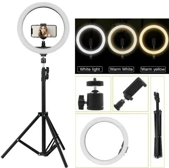 BLACK FRIDAY OFFER!! ORIGINAL 12 Inch Ringlight with Tripod Stand - LED Dimmable Beauty Ring Light for Selfie Live Stream/Makeup/Youtube/Tiktok Video