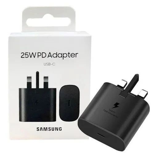 Original Samsung 25W PD SuperFast USB C - TYPE C Charger Complete for Galaxy A17,A16,A07,A06,A26,A15,A25,A05,A05S,A06,S23FE With Type C Output