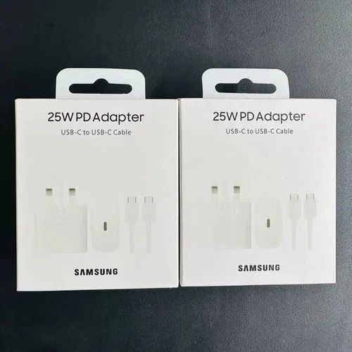 Original Samsung 25W PD SuperFast USB C - TYPE C Charger Complete for Galaxy A17,A16,A07,A06,A26,A15,A25,A05,A05S,A06,S23FE With Type C Output