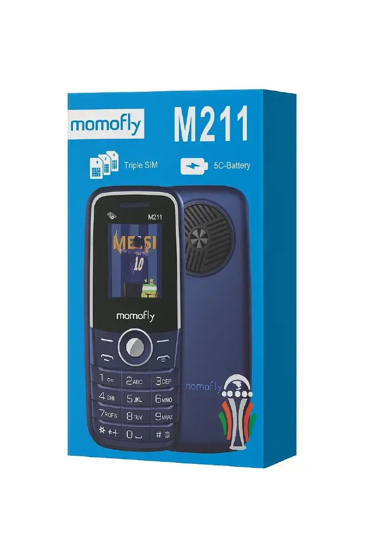 Momofly M211 button phone 1.77 inches screen with 3/triple sim card slots battery capacity is 5c battery wireless FM torch light and Bluetooth connectivity featured phones