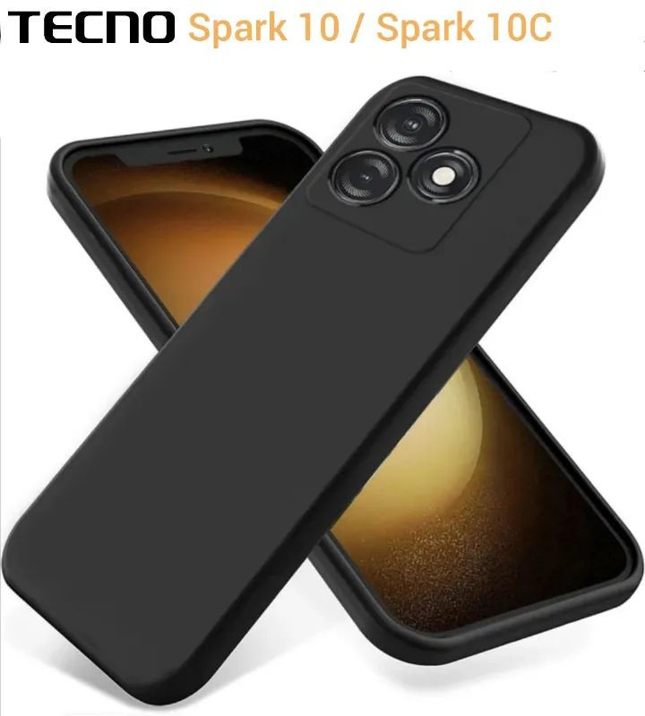 Original!! Tecno spark 10 / Spark 10C , Spark 10 Pro Black soft silicone phone case/cover