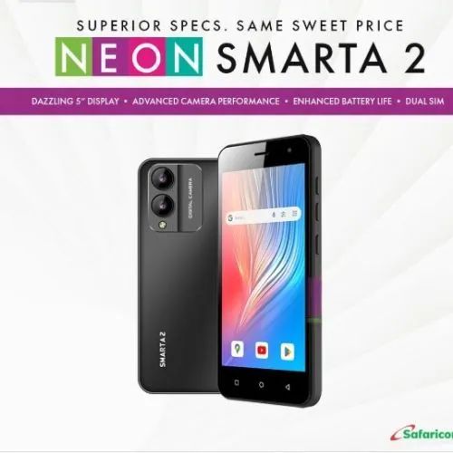 OFFER!!Safaricom Neon Smarta 2 – 5.5" Display, 2GB RAM + 32GB ROM, Octa-Core, 8MP Rear Camera, 5MP Front Camera, 3000mAh Battery, Dual SIM Android 10 Smartphone [New Arrival / Hot Deal]