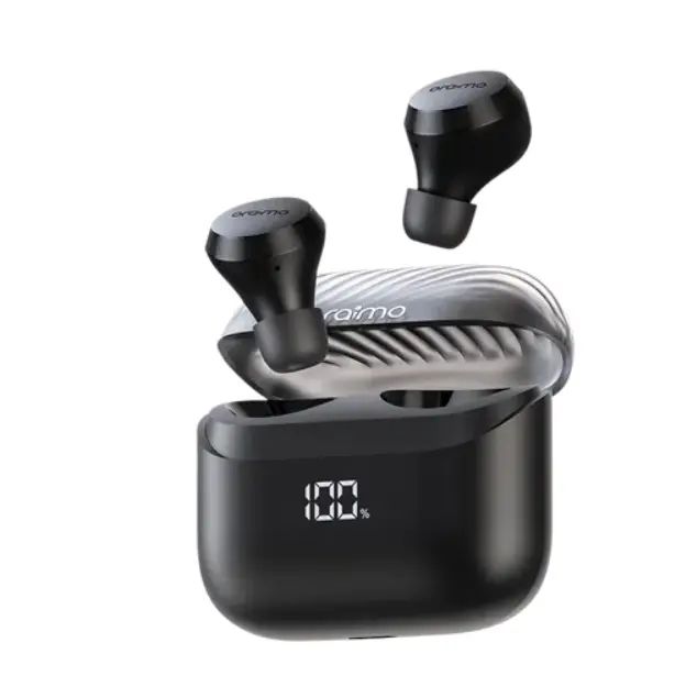 Oraimo AirBuds 4 Powerful Bass IPX7 Waterproof TWS True Wireless Earbuds - Earpho 38-Hr Long Playtimenes Black