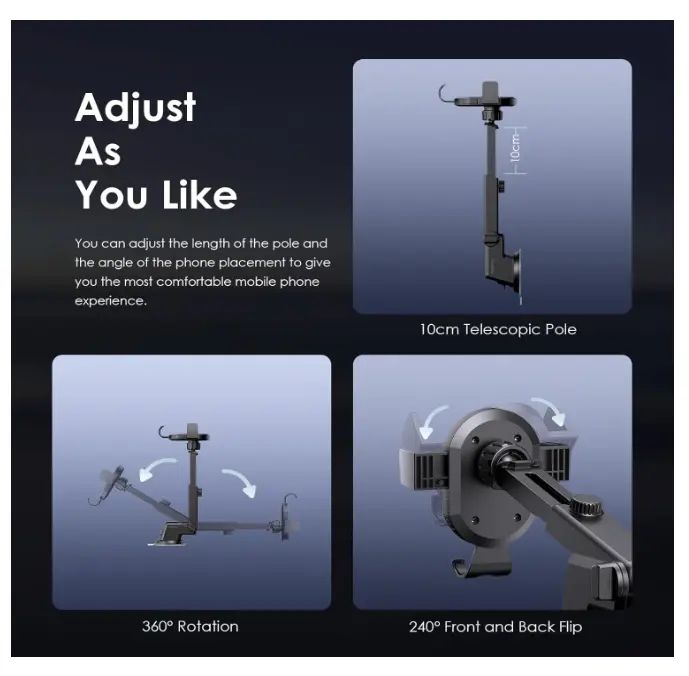 SPECIAL OFFER Oraimo Hydra 3 Stable Safe Universal Car Phone Holder Long Arm,360°Adjustable Magnet Head,Compatible with Phones of Various Sizes with a GIFT of Oraimo Highway 15 15.5W Car Charger