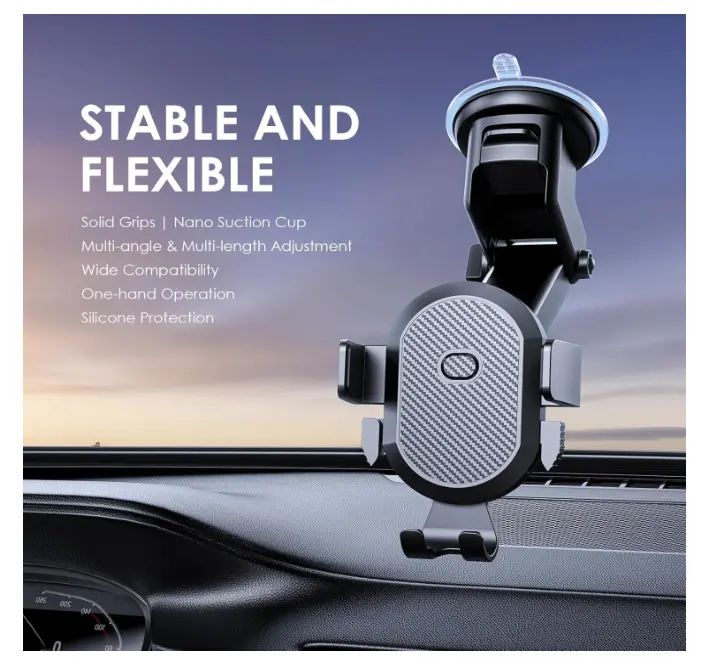 SPECIAL OFFER Oraimo Hydra 3 Stable Safe Universal Car Phone Holder Long Arm,360°Adjustable Magnet Head,Compatible with Phones of Various Sizes with a GIFT of Oraimo Highway 15 15.5W Car Charger