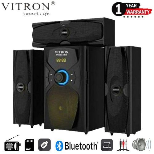 Vitron 3.1CH HIFI X-BASS Multimedia Home Theater System with Remote Control Bluetooth Subwoofer AC/DC Speaker System Home Audio System Woofer BT/USB/SD/FM 10000W V636