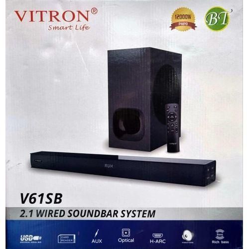VITRON Sound Bar V61SB 2.1 Wired Soundbar System 12000W