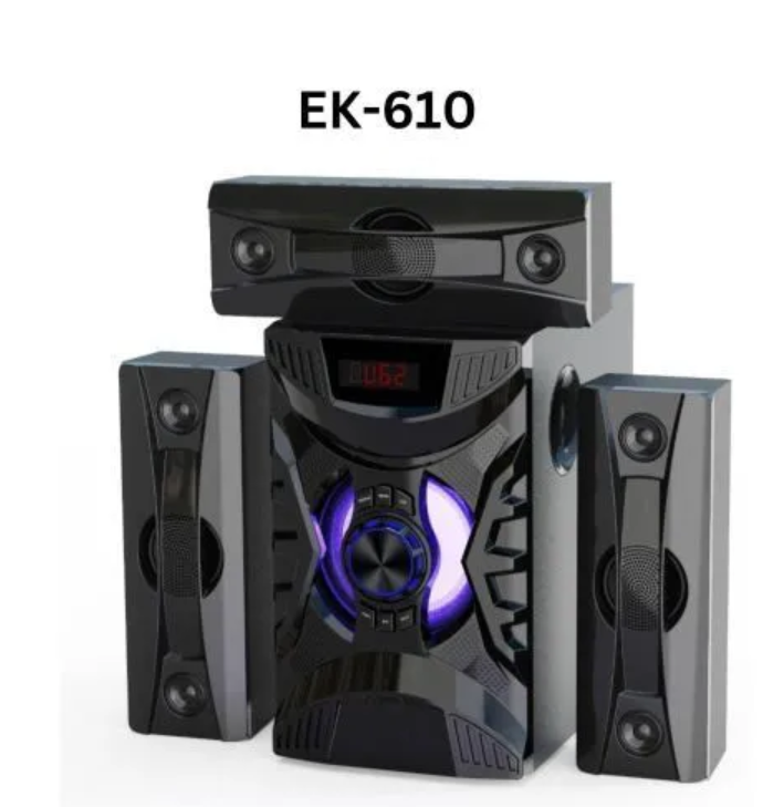 EUROKEN EK-610 3.1-CHANNEL WOOFER SYSTEM — 20,000 W PMPO, MULTI-INPUT, COMPACT DESIGN