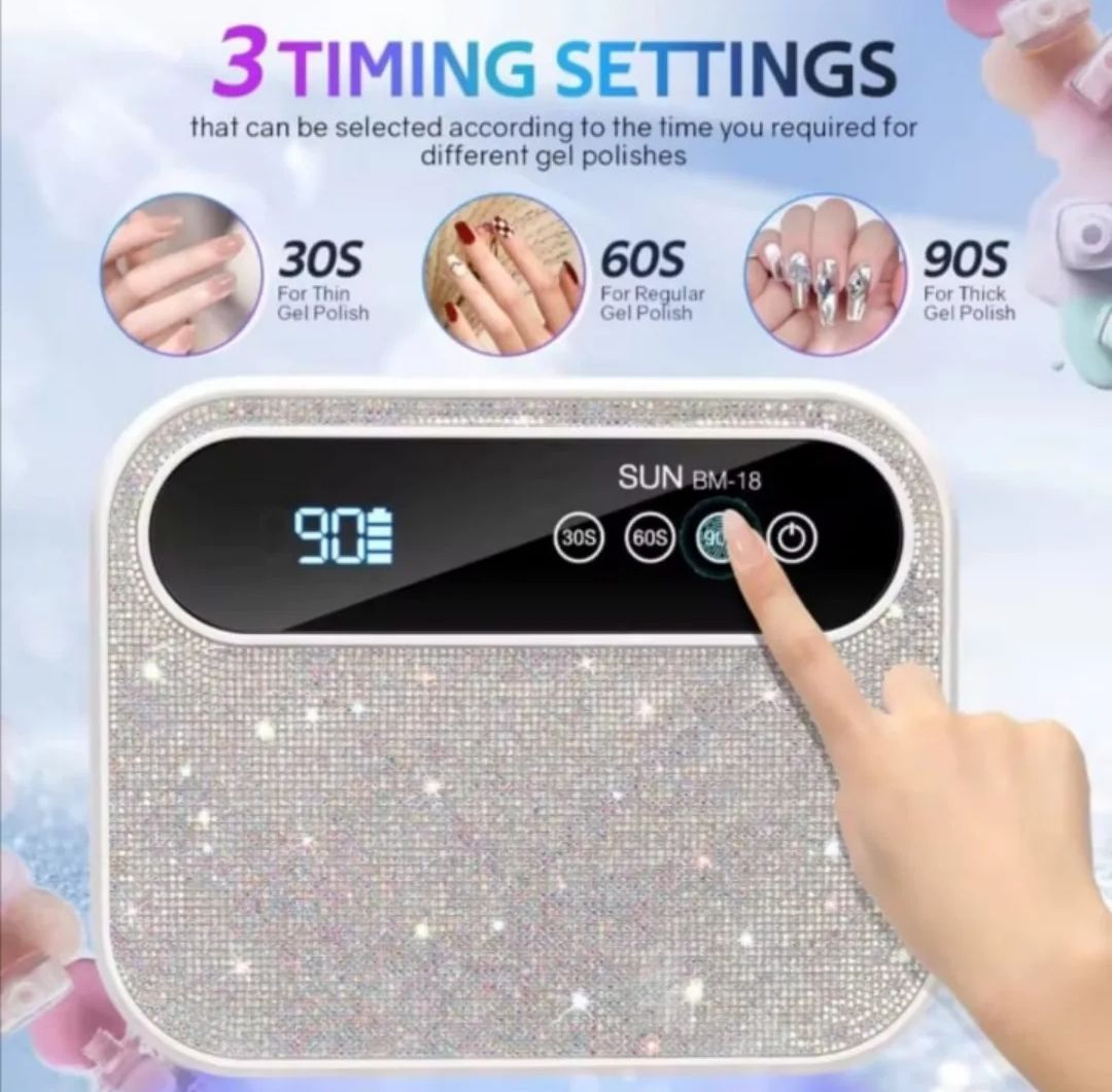 SUN BM18 Portable Rechargeable UV LED Nail lamp Gel Curing lamp for faster curing