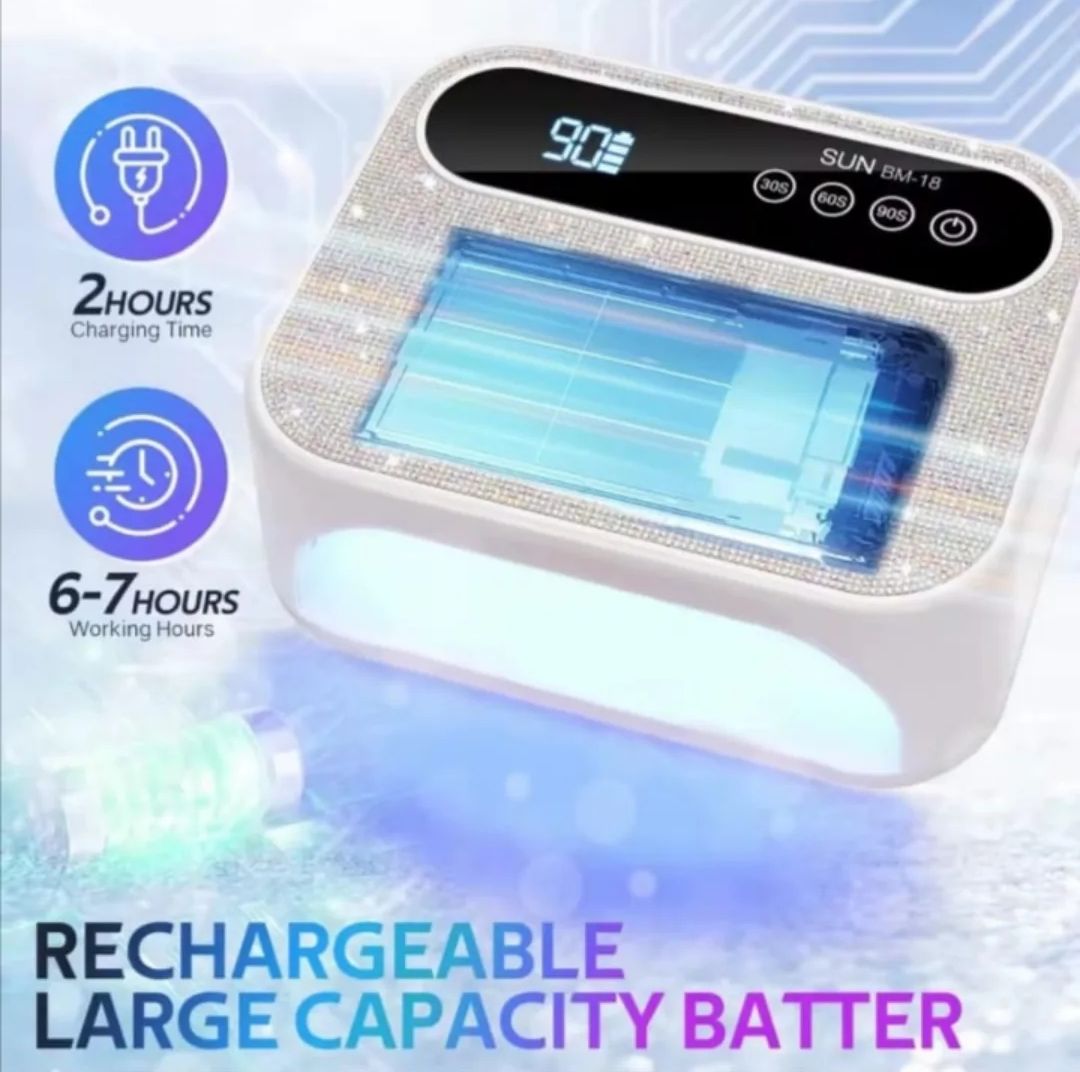 SUN BM18 Portable Rechargeable UV LED Nail lamp Gel Curing lamp for faster curing