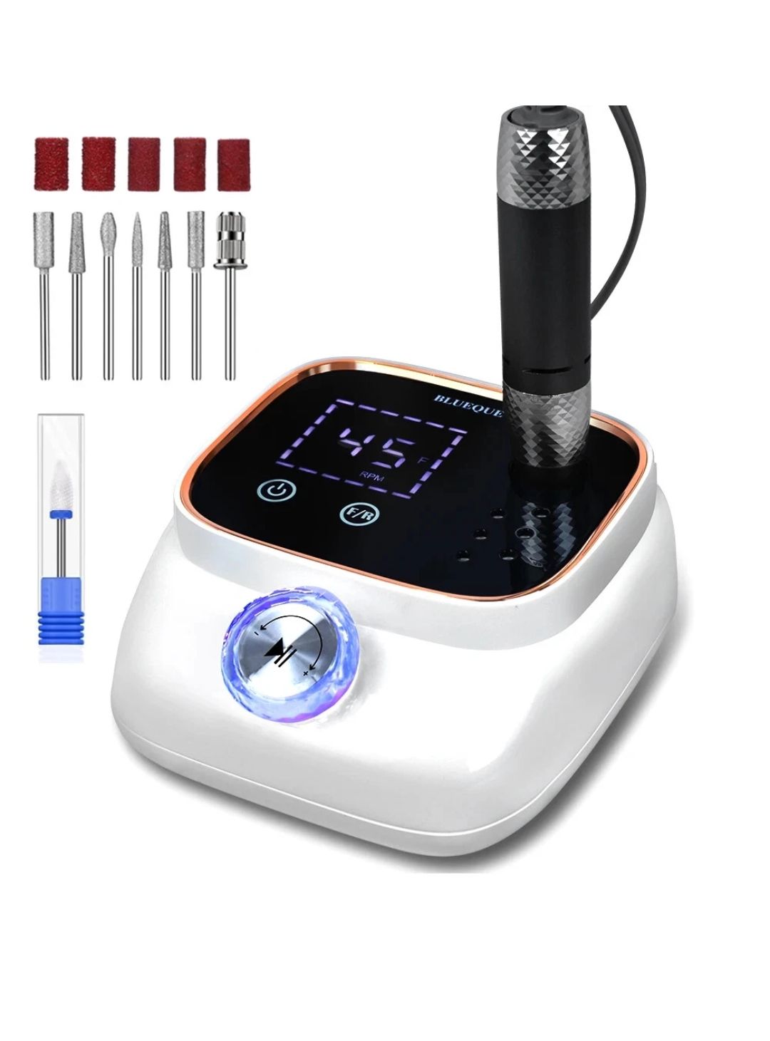 New BQ-113 Professional 45000RPM Nail Drill With Memory Function Plug-in Drilling Machines 50W Electric Nail Drill Machine