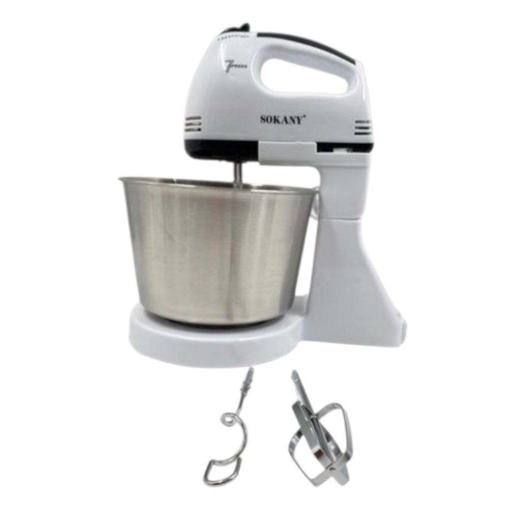 Sokany 2Litre Bowl Handmixer With Bowl Plus Stand 7 speed High speed kitchen Appliance Dough Egg Paste Mixer 250W