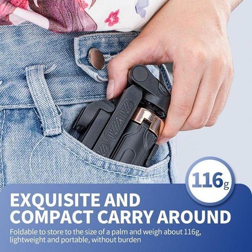 JC-25 3-in-1 Mini Wireless Selfiestick Quadropod Super Mini Selfie Stick Portable Phone Holder Photo and Video Shooting Aid Versatile Integrated Design Bluetooth Remote For Live Broadcasting