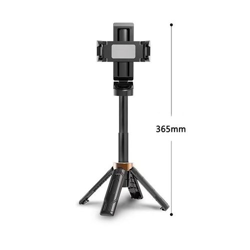 JC-25 3-in-1 Mini Wireless Selfiestick Quadropod Super Mini Selfie Stick Portable Phone Holder Photo and Video Shooting Aid Versatile Integrated Design Bluetooth Remote For Live Broadcasting