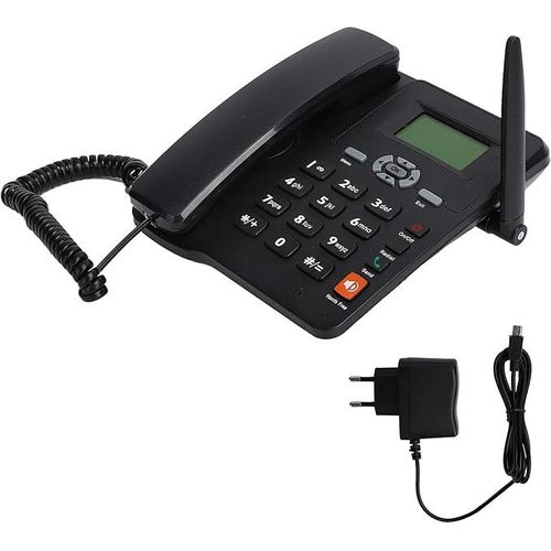 Classic GSM Desk Telephone, Household Desk Phone with Volume Adjustable, Caller Identification, Redial Function, Hands-Free Landline Phone for Business or Family