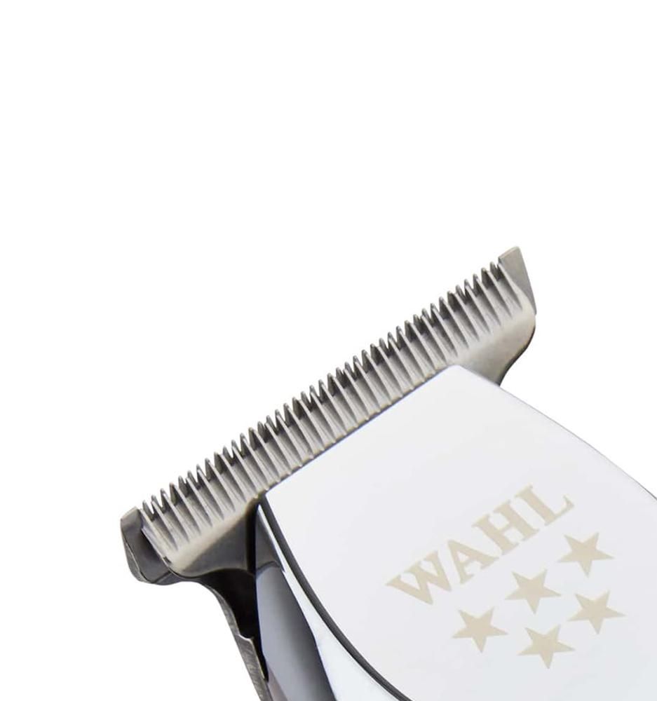 WAHL Professional 5-Star Cordless Li Detailer with Adjustable T Blade for Extremely Close Trimming and Clean and Crisp Lines for Professional Barbers and Stylists -Silver.