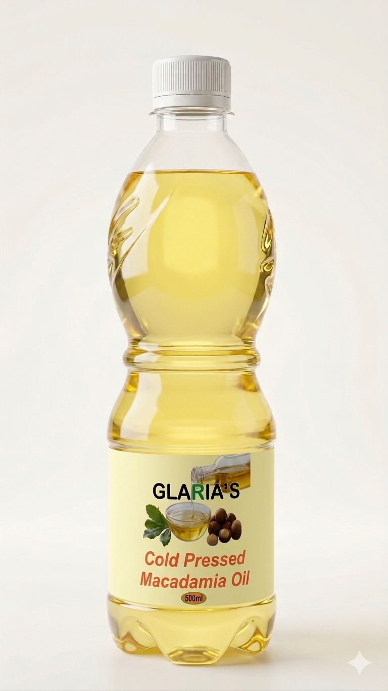 Glaria’s Cold-Pressed Macadamia Nut Oil – Heart-Healthy Extra Virgin Olive Oil Alternative [500ml]
