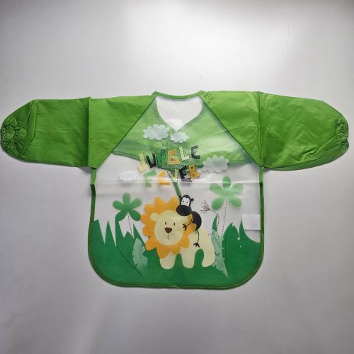 Silicone Shirt-Style Wearable Baby Bib – Soft Food-Grade Silicone Apron Bib, Waterproof, Adjustable, Easy-Clean Feeding Bib for Babies & Toddlers, Full Chest Coverage