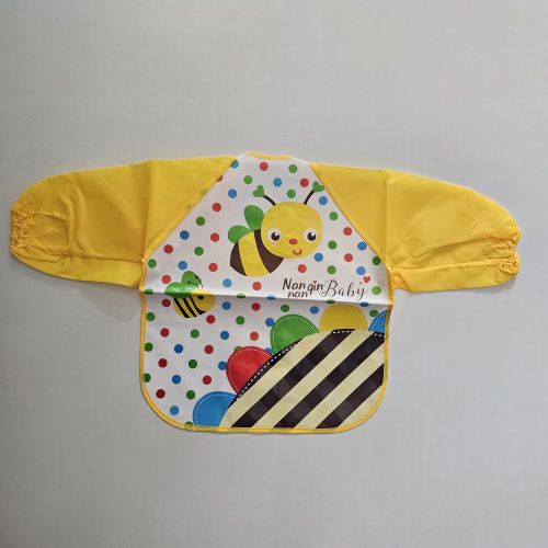 Silicone Shirt-Style Wearable Baby Bib – Soft Food-Grade Silicone Apron Bib, Waterproof, Adjustable, Easy-Clean Feeding Bib for Babies & Toddlers, Full Chest Coverage