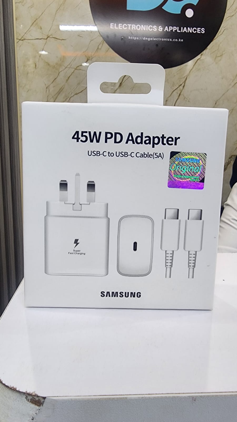45W Super Fast Charger for Samsung Galaxy Charger Head with 1M Charging Cable, Travel Adapter, Super-Fast Charging (UK Plug with USB Type-C Cable), Black, White