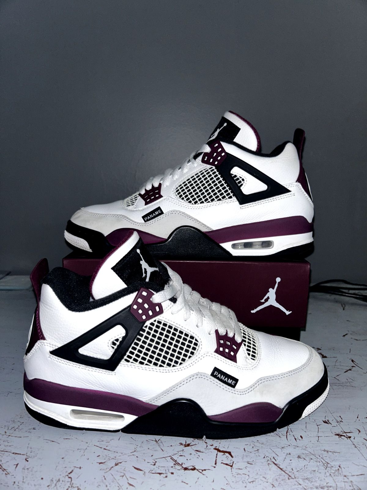 Nike Jordan 4 PSG Neutral Grey Bordeaux