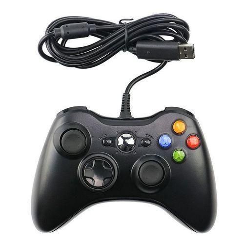 Microsoft XBOX 360 WIRED GAMEPAD/ GAME PAD/ CONTROLLER-BIACK