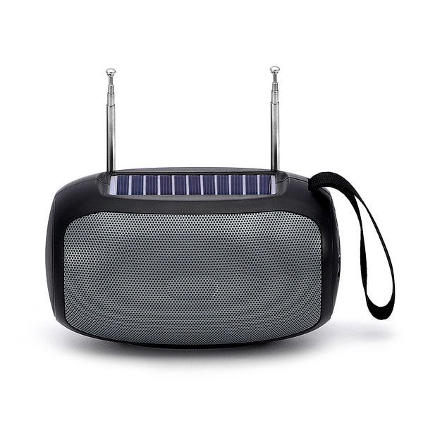 N310 Black/Gray Solar Bluetooth Speaker Radio with Light Function